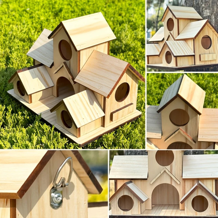 Casa Nido Decorativa de Madera para Pájaros de Jardín | prologyc.es | repuestos.prologyc.es