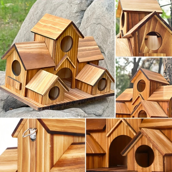 Casa Nido Decorativa de Madera para Pájaros de Jardín | prologyc.es | repuestos.prologyc.es