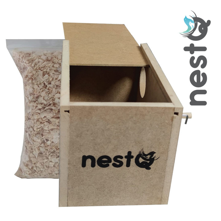 Nido de Madera para Agapornis e Inseparables con Viruta | repuestos.prologyc.es