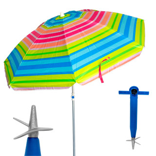 Sombrilla de Playa Grande Ø200 cm UV50+ con Pincho Antiviento | prologyc.es | repuestos.prologyc.es