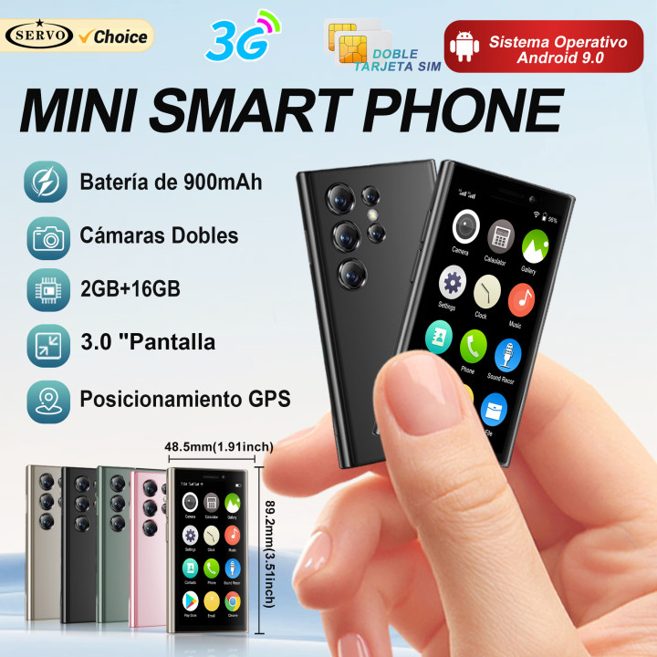 Mini Smartphone SERVO 3 Pulgadas Android 9 Dual SIM 2GB 16GB | prologyc.es | repuestos.prologyc.es