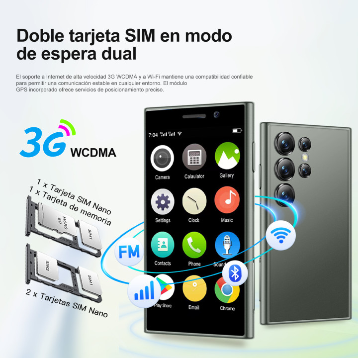 Mini Smartphone SERVO 3 Pulgadas Android 9 Dual SIM 2GB 16GB | prologyc.es | repuestos.prologyc.es