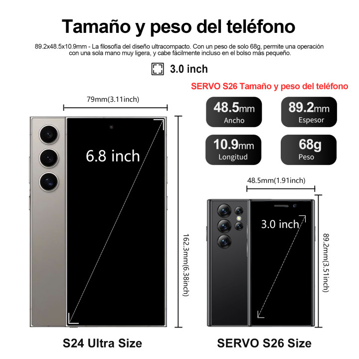 Mini Smartphone SERVO 3 Pulgadas Android 9 Dual SIM 2GB 16GB | prologyc.es | repuestos.prologyc.es