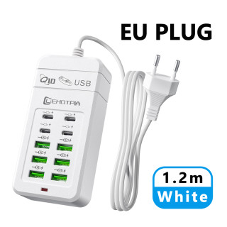 Regleta USB Carga Rápida 6 USB-A 4 USB-C con Cable 1,2 m | prologyc.es | repuestos.prologyc.es