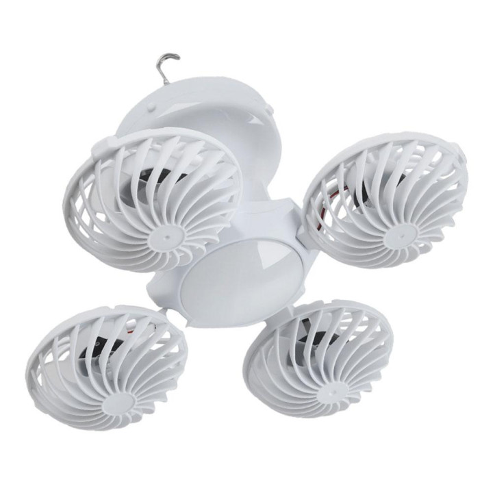 Ventilador Solar de Camping con Linterna LED USB Recargable | prologyc.es | repuestos.prologyc.es