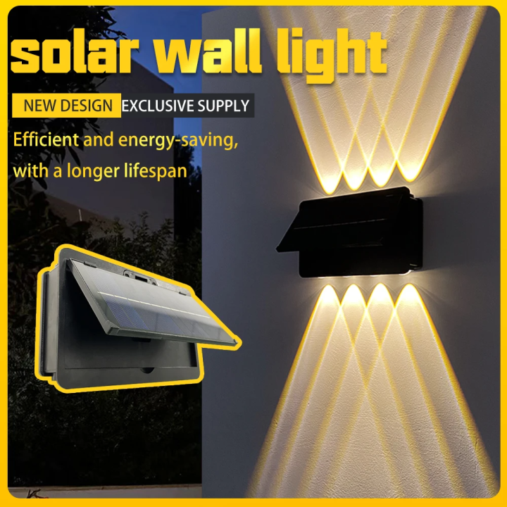 Lámpara Solar LED de Pared Impermeable 4 6 8 LED para Jardín | prologyc.es | repuestos.prologyc.es