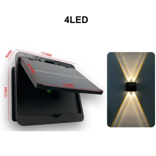 Lámpara Solar LED de Pared Impermeable 4 6 8 LED para Jardín | prologyc.es | repuestos.prologyc.es