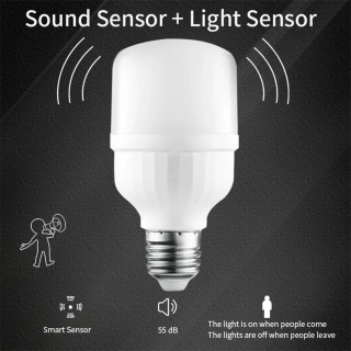 Bombilla LED E27 con Sensor de Sonido y Luz 220V Encendido Automático | prologyc.es | repuestos.prologyc.es