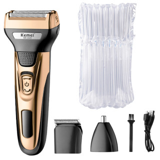 Kit de Aseo Kemei 3 en 1 Recortadora Barba Pelo Nariz | prologyc.es | repuestos.prologyc.es