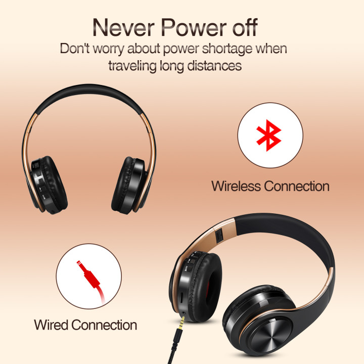 Auriculares Bluetooth Inalámbricos Dorados con Micrófono | prologyc.es | repuestos.prologyc.es