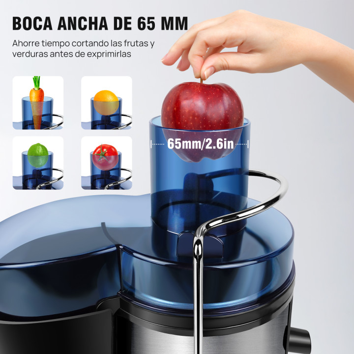 Exprimidor Centrífugo 400W con Boca Ancha de 65 mm y Depósito de 500 ml | prologyc.es | repuestos.prologyc.es
