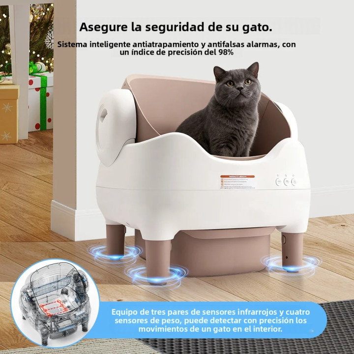 Caja de Arena Automática Autolimpiable para Gatos 65L con Control por App | prologyc.es | repuestos.prologyc.es