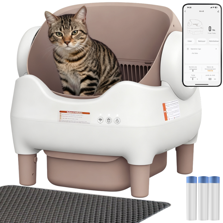 Caja de Arena Automática Autolimpiable para Gatos 65L con Control por App | prologyc.es | repuestos.prologyc.es