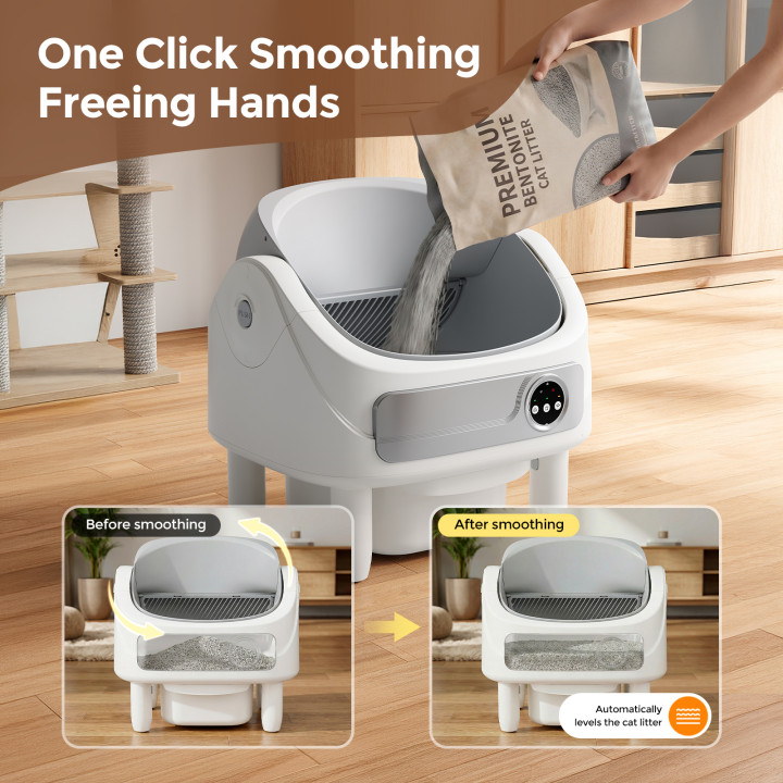 Caja de Arena Automática Patbrela Autolimpiable con Control por App y Eliminación de Olores | prologyc.es | repuestos.prologyc.e