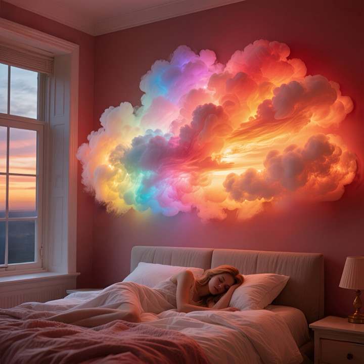 Luz LED de Nube 3D DIY RGB para Dormitorio Sala Gaming y Habitación Infantil | prologyc.es | repuestos.prologyc.es