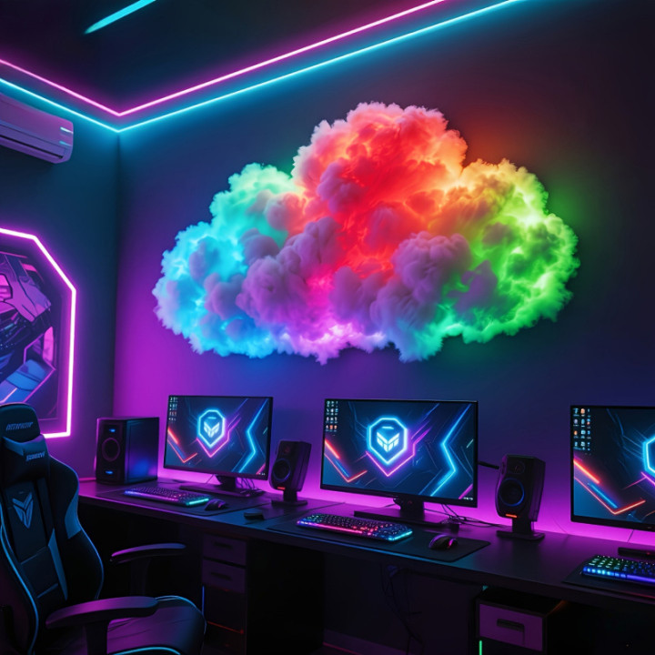 Luz LED de Nube 3D DIY RGB para Dormitorio Sala Gaming y Habitación Infantil | prologyc.es | repuestos.prologyc.es