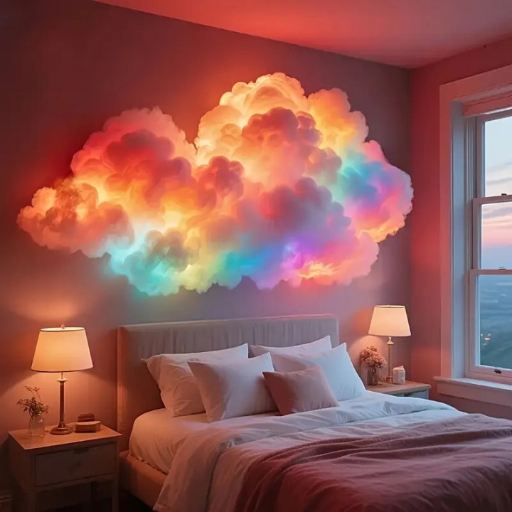 Luz LED de Nube 3D DIY RGB para Dormitorio Sala Gaming y Habitación Infantil | prologyc.es | repuestos.prologyc.es