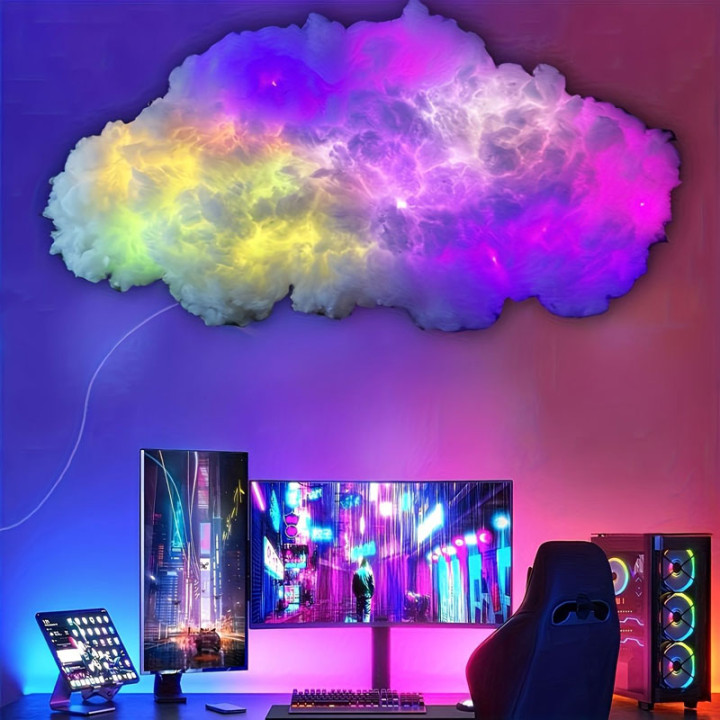 Luz LED de Nube 3D DIY RGB para Dormitorio Sala Gaming y Habitación Infantil | prologyc.es | repuestos.prologyc.es