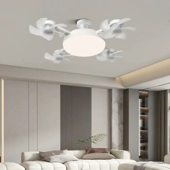 Lámpara Ventilador LED E27 50W 60W con Control Remoto y Luz Regulable | prologyc.es | repuestos.prologyc.es