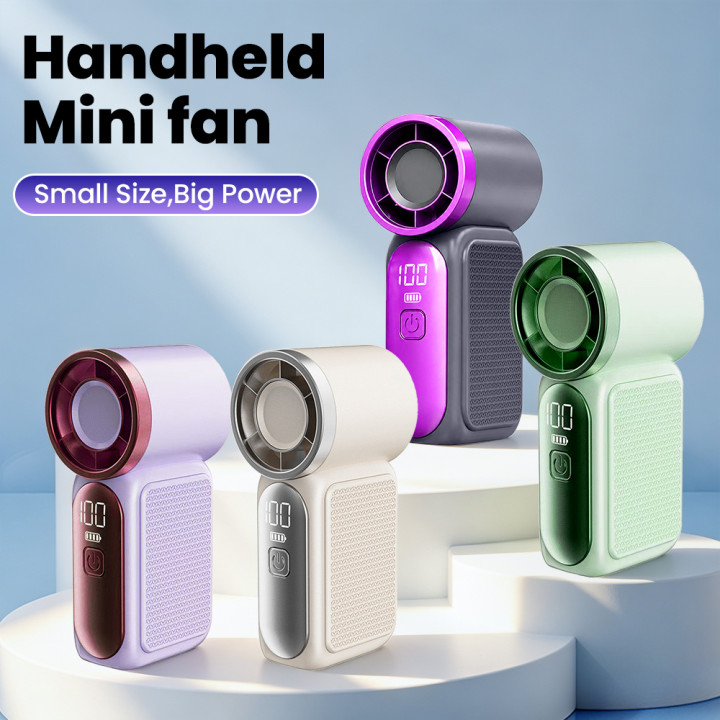Mini Ventilador Portátil Recargable USB-C con Pantalla Digital y 5 Velocidades | prologyc.es | repuestos.prologyc.es