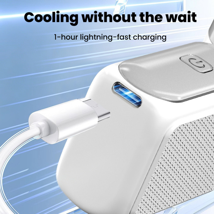 Mini Ventilador Portátil Recargable USB-C con Pantalla Digital y 5 Velocidades | prologyc.es | repuestos.prologyc.es