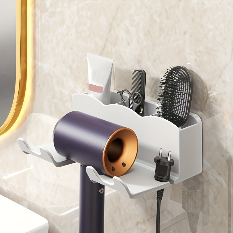 Soporte de Pared para Secador de Pelo sin Taladro con Adhesivo para Baño | prologyc.es | repuestos.prologyc.es