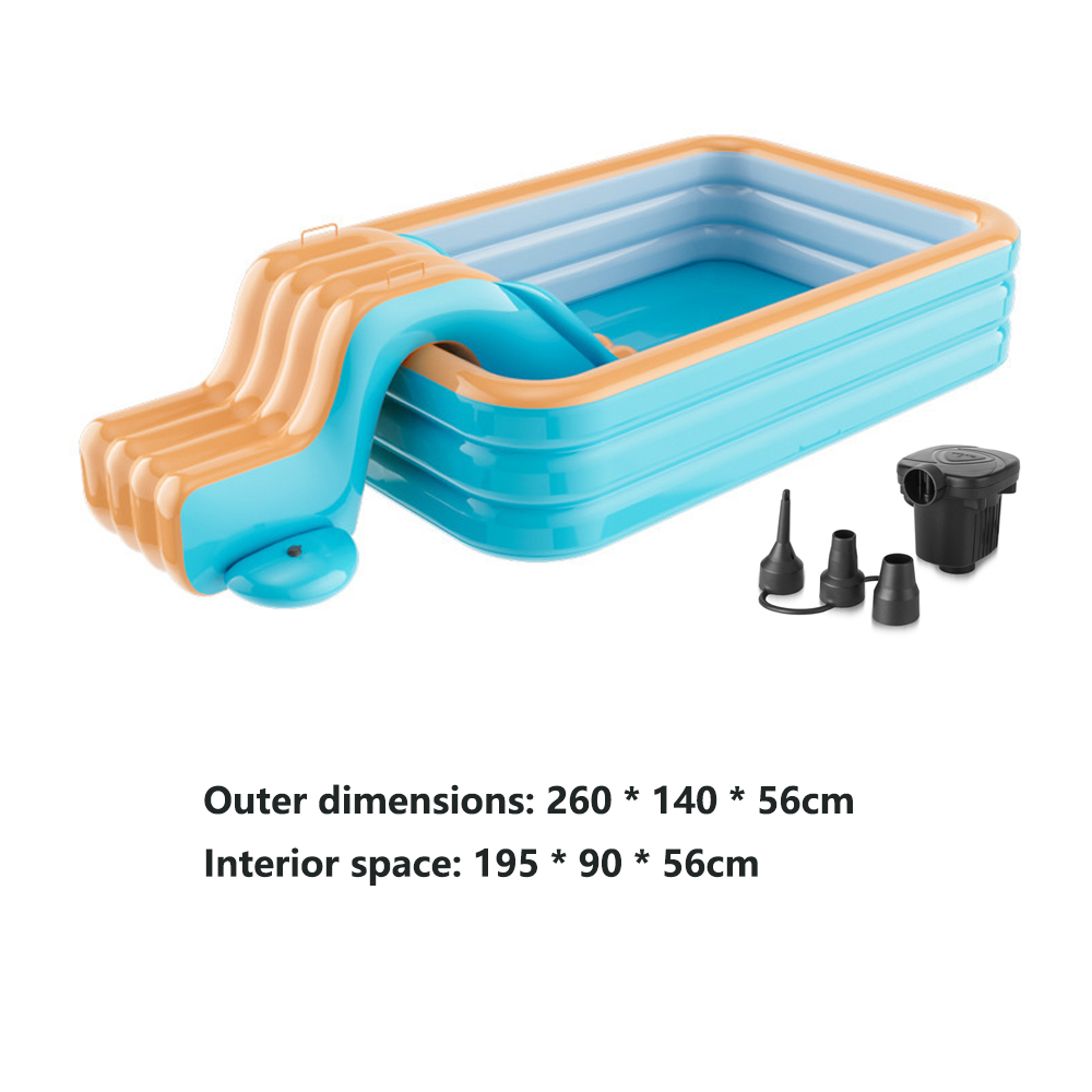 Piscina Inflable Rectangular Familiar de 2,1 m y 2,6 m Plegable para Jardín y Exterior | prologyc.es | repuestos.prologyc.es