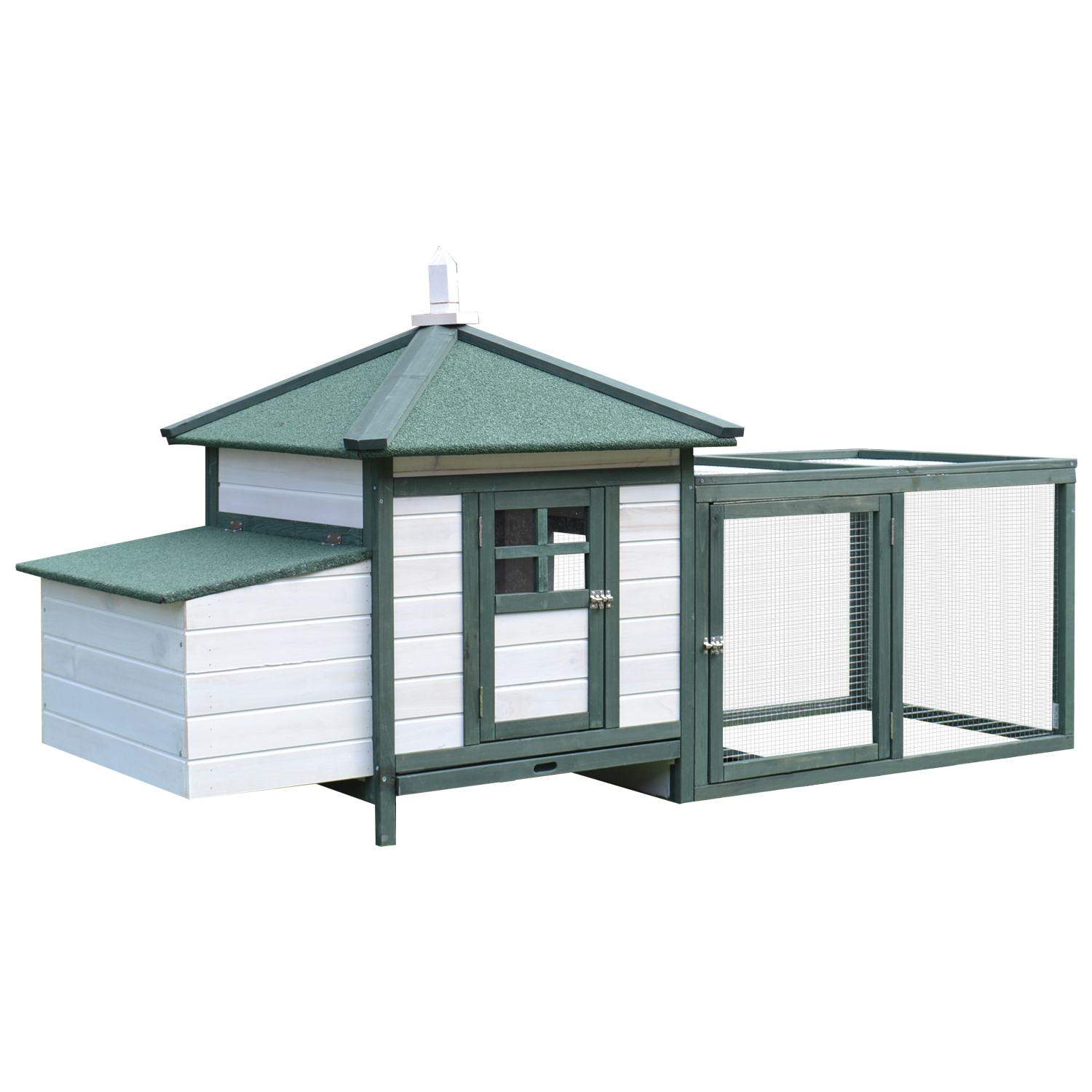Gallinero PawHut de Madera para Exterior con Nido, Perchas, Comedero y Bandeja Extraíble | prologyc.es | repuestos.prologyc.es