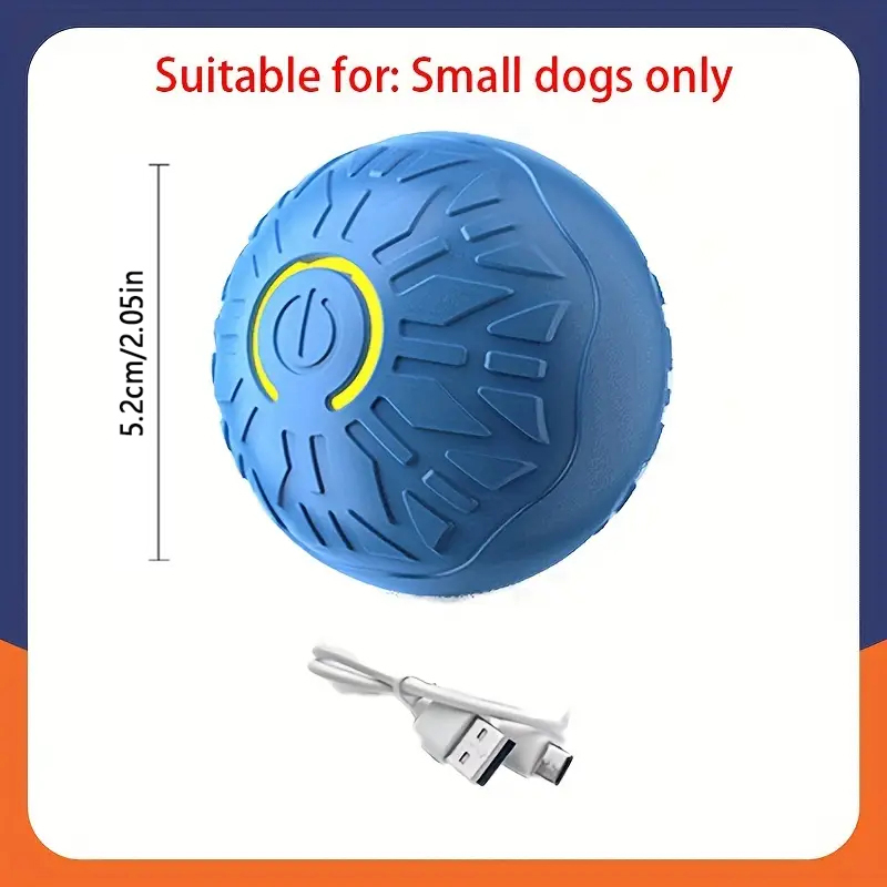 Pelota Inteligente Interactiva para Perros Recargable por USB con Movimiento Automático | prologyc.es | repuestos.prologyc.es