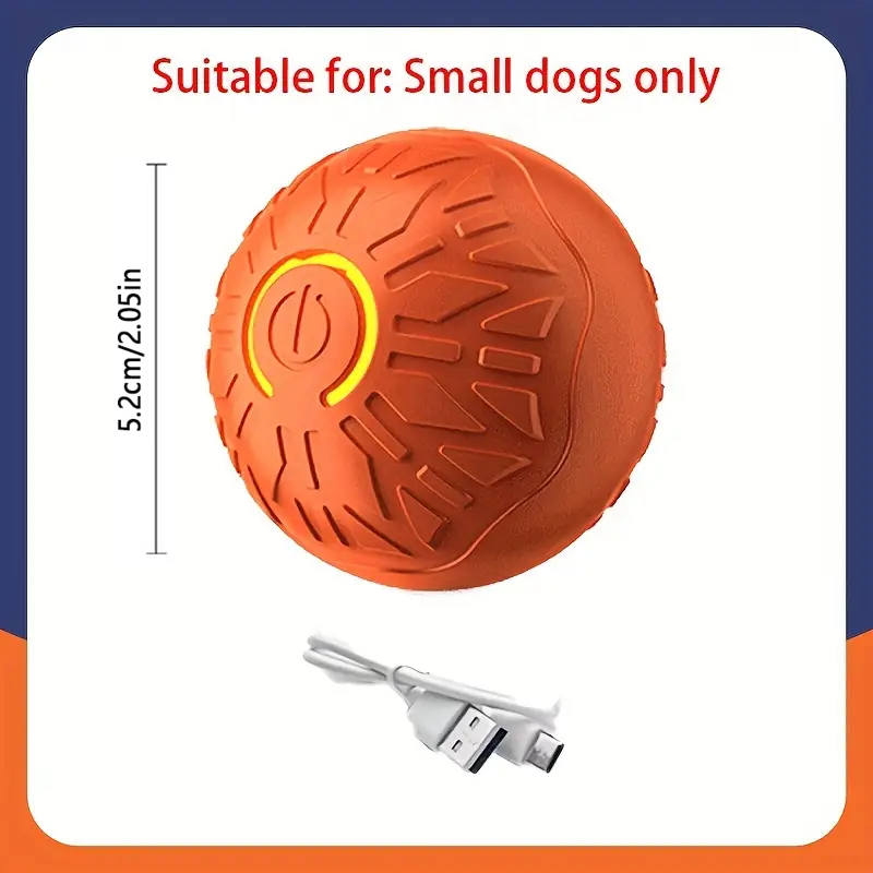 Pelota Inteligente Interactiva para Perros Recargable por USB con Movimiento Automático | prologyc.es | repuestos.prologyc.es