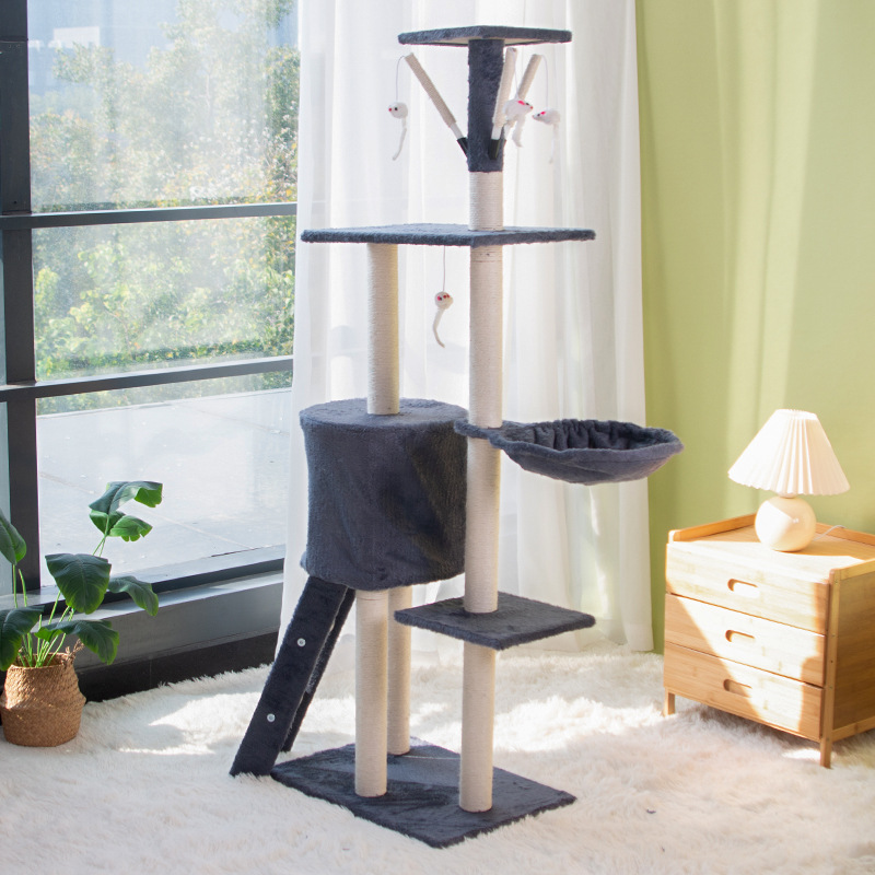 Árbol para Gatos de 5 Niveles con Postes Rascadores de Sisal y Plataformas | prologyc.es | repuestos.prologyc.es