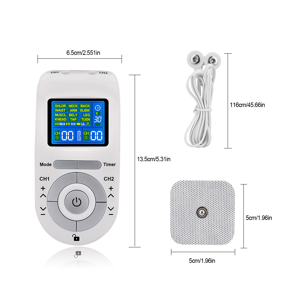 Electroestimulador Muscular TENS y EMS de 12 Modos con 40 Niveles de Intensidad | prologyc.es | repuestos.prologyc.es