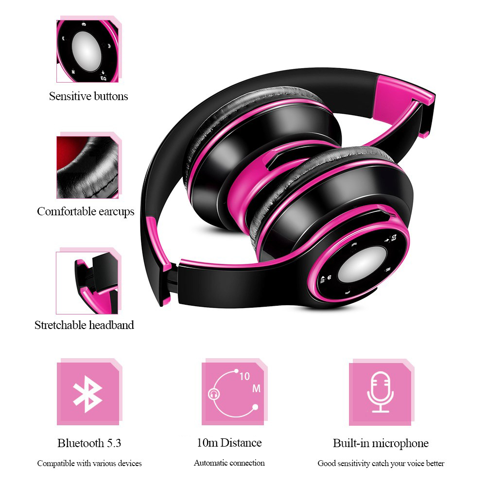Auriculares Inalámbricos Bluetooth 5.3 Plegables con Reproductor MP3 Integrado | prologyc.es | repuestos.prologyc.es