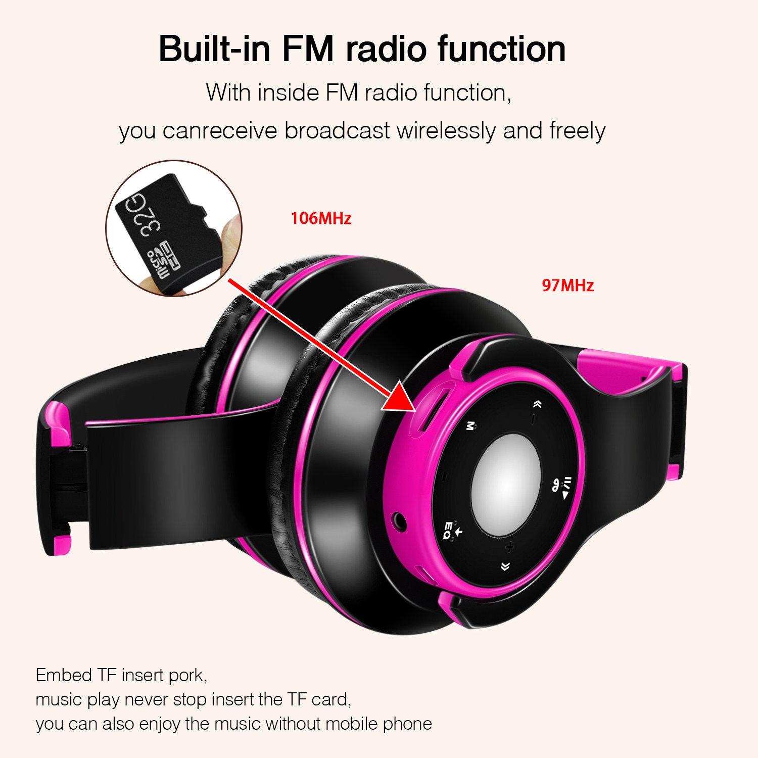 Auriculares Inalámbricos Bluetooth 5.3 Plegables con Reproductor MP3 Integrado | prologyc.es | repuestos.prologyc.es
