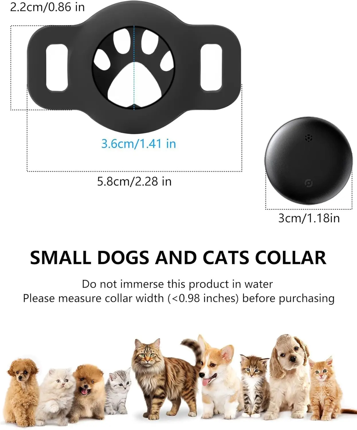 Rastreador Bluetooth para Mascotas Compatible con Google Find My Android | prologyc.es | repuestos.prologyc.es