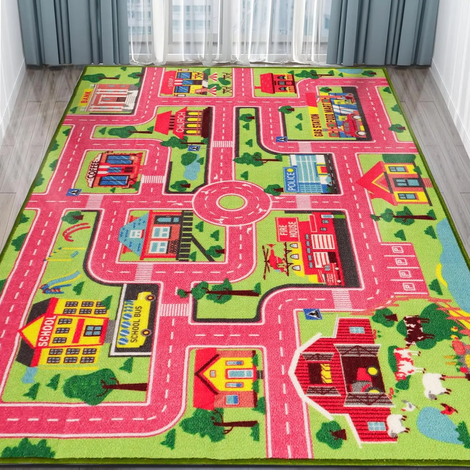 Alfombra de Juego Infantil con Diseño de Ciudad y Carreteras | prologyc.es | repuestos.prologyc.es