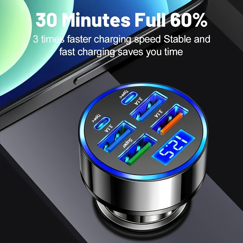 Cargador de Coche USB 350W con USB-C PD y QC3.0 para Carga Rápida | prologyc.es | repuestos.prologyc.es