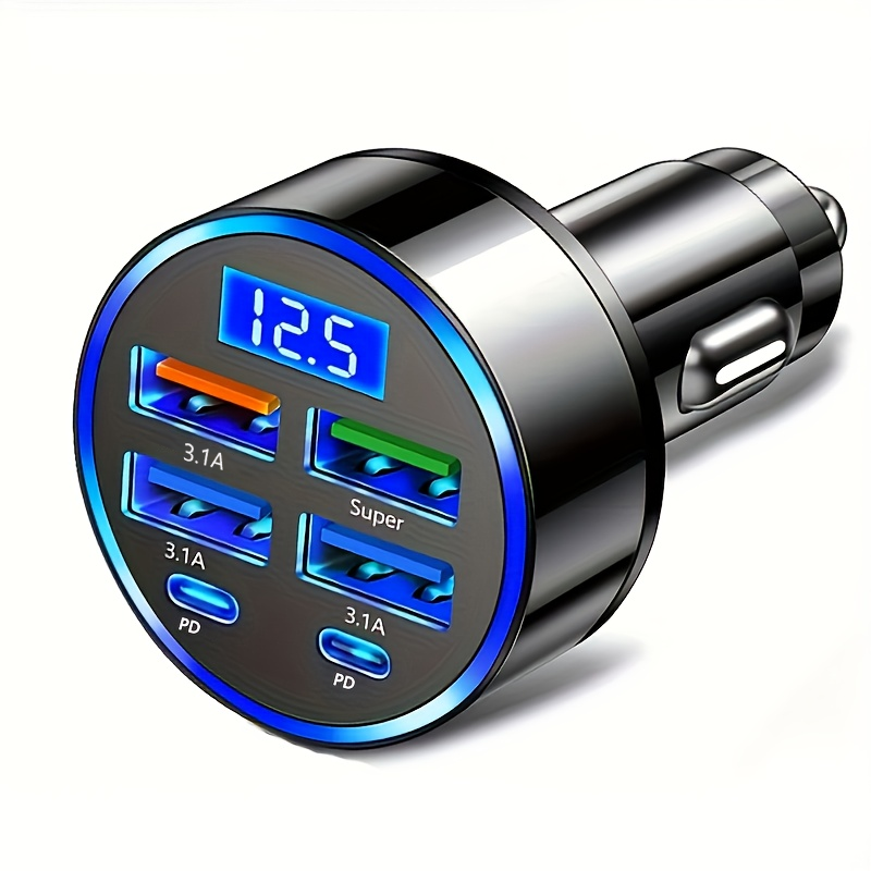 Cargador de Coche USB 350W con USB-C PD y QC3.0 para Carga Rápida | prologyc.es | repuestos.prologyc.es