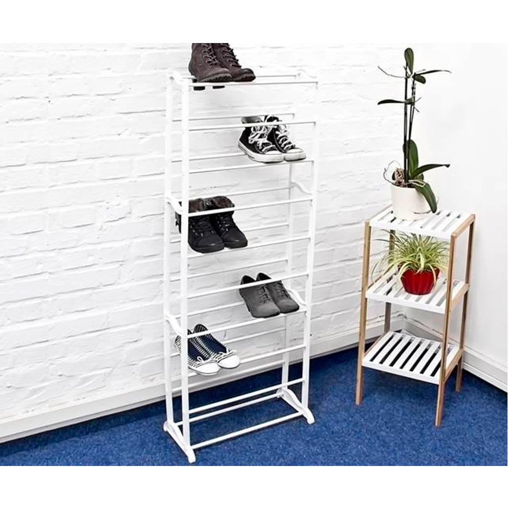 Zapatero Metálico para 30 Pares de Zapatos con 10 Niveles Blanco | prologyc.es | repuestos.prologyc.es