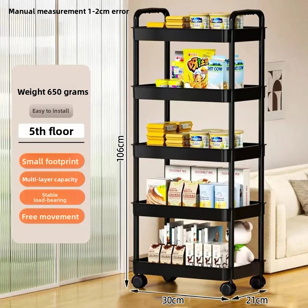 Estante de Almacenamiento para Cocina de 5 Capas con Ruedas Multifunción | prologyc.es | repuestos.prologyc.es
