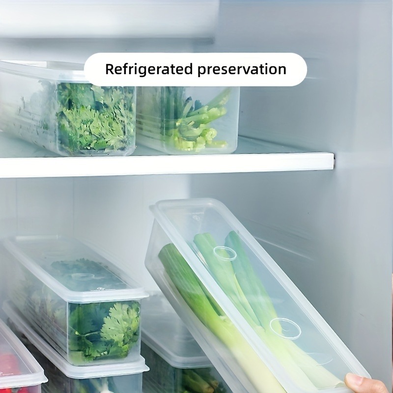 Contenedores Rectangulares Largos para Alimentos 4 Unidades Organizador de Nevera | prologyc.es | repuestos.prologyc.es
