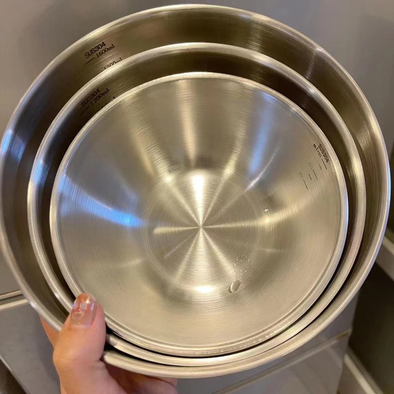 Juego de Cuencos de Acero Inoxidable con Escala Medidora para Cocina y Repostería | prologyc.es | repuestos.prologyc.es