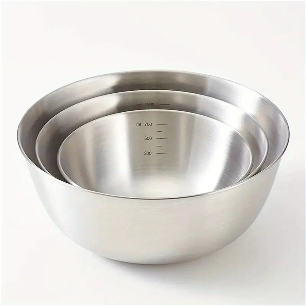 Juego de Cuencos de Acero Inoxidable con Escala Medidora para Cocina y Repostería | prologyc.es | repuestos.prologyc.es