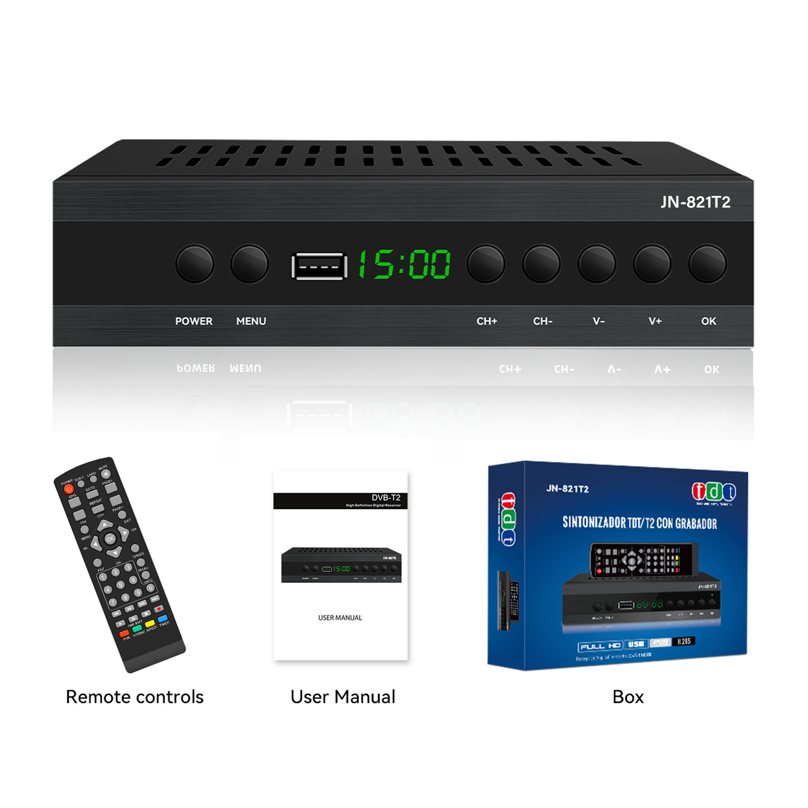 Receptor TDT HD DVB-T2 H.265 Decodificador Digital Terrestre | prologyc.es | repuestos.prologyc.es