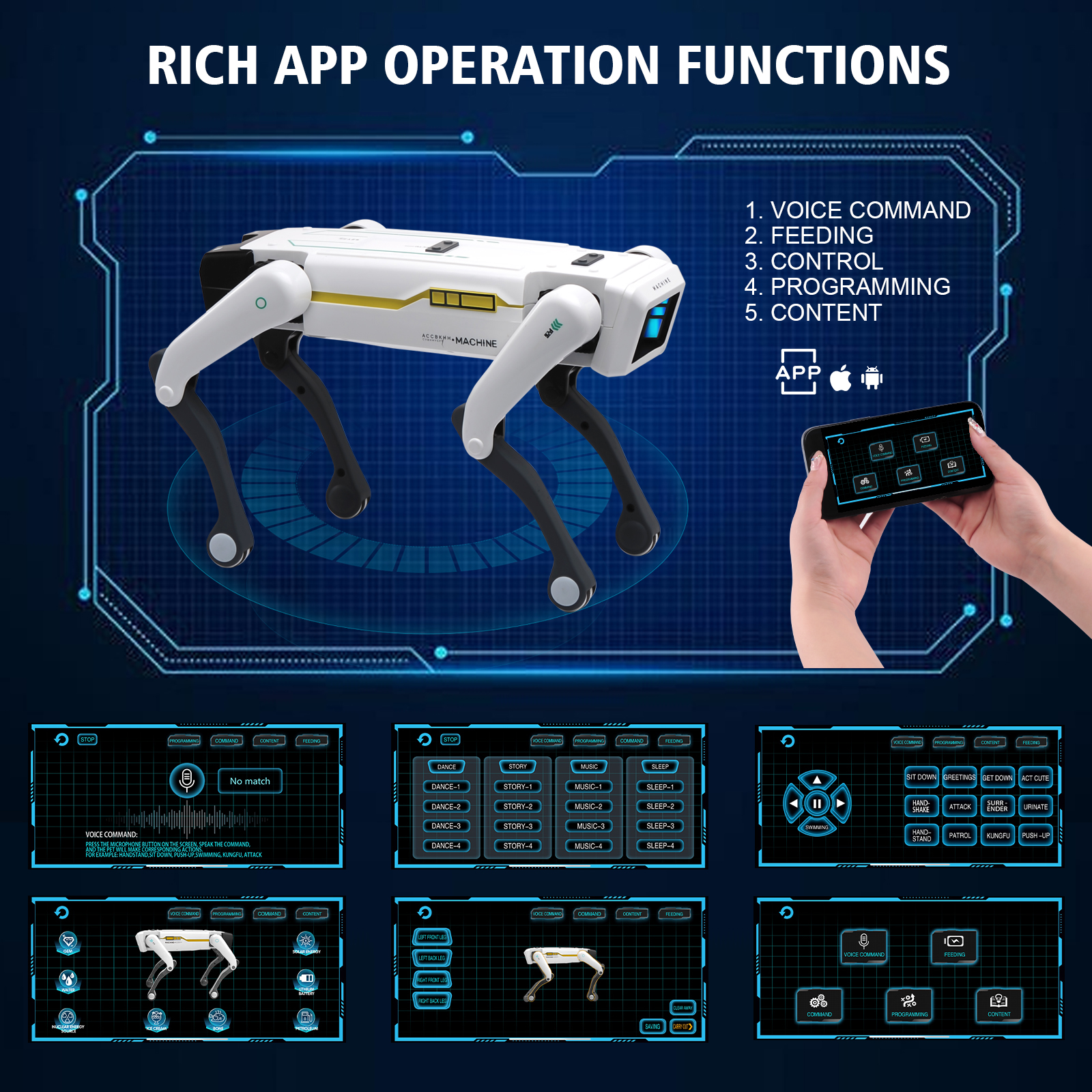 Perro Robot Inteligente AI con Control por Voz y App | prologyc.es | repuestos.prologyc.es