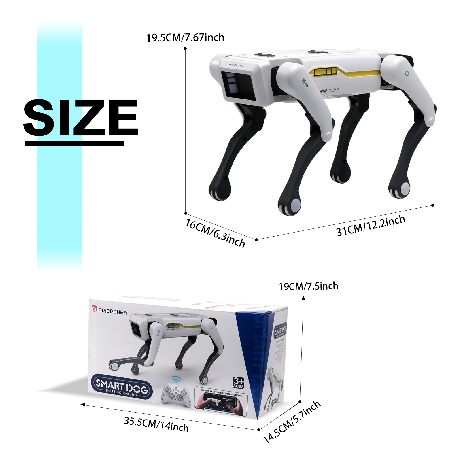 Perro Robot Inteligente AI con Control por Voz y App | prologyc.es | repuestos.prologyc.es